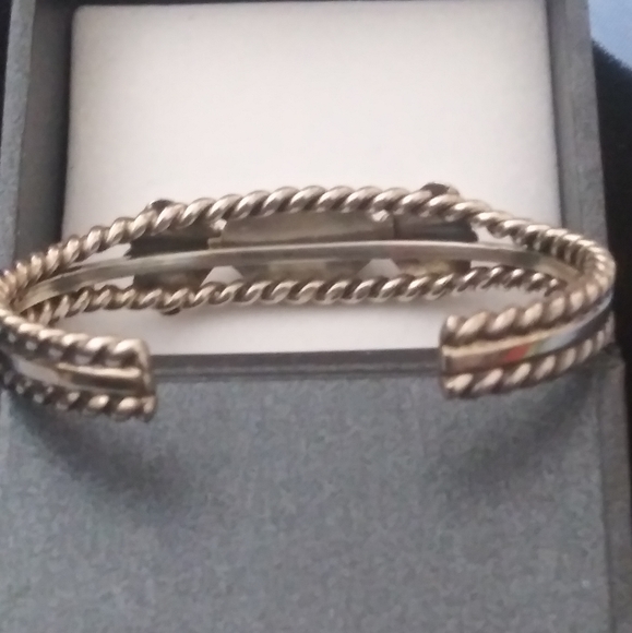 Bracelet Southwestern Style Turquoise Twisted Cuff - Picture 5 of 6